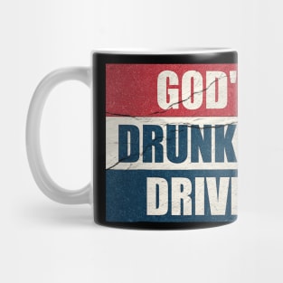 gods drunkest driver funny flag Mug